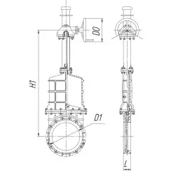 Задвижка ПА 572.2000.10-04 DN 2000 PN 10