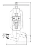 Клапан запорный 588-10-0 DN 10 мм PN 373 кгс/см2