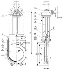 Задвижка ПА 522.2000.10-02 DN 2000 PN 10