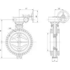 Затвор ПА 956.800.40-02Ф DN 800 PN 40