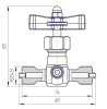 Клапан запорный ВИГ25Д-Н1Б1Б DN 5 мм PN 25 кгс/см2