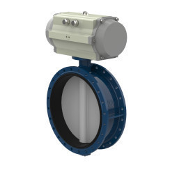 Затвор поворотный дисковый фланцевый ПА 332.1200.10-02Ф  с пневмоприводом DN 1200 мм PN 10 кгс/см2