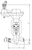 Клапан запорный 1054-40-ЦЗ DN 40 мм PN 373 кгс/см2