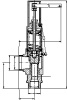 Клапан предохранительный пружинный 17с-1-2 DN 32 мм PN 10 кгс/см2