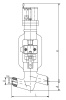 Клапан запорный 1057-65-ЭН DN 65 мм PN 98 кгс/см2