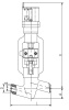 Клапан запорный 1053-50-ЭН DN 50 мм PN 137 кгс/см2