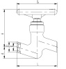Клапан запорный 1512-25-0 DN 25 мм PN 200 кгс/см2