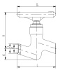 Клапан запорный 1456-50-0 DN 50 мм PN 100 кгс/см2