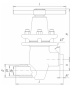 Клапан запорный сильфонный 14с17ст21 DN 40 мм PN 10 кгс/см2