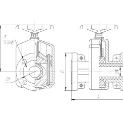 Задвижка шланговая ПА 812.500.10-07Ш DN 500 PN 10