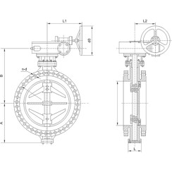 Затвор ПА 948.800.40-02Ф DN 800 PN 40