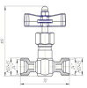 Клапан запорный ВИГ25-Н2Б2Б DN 5 мм PN 25 кгс/см2